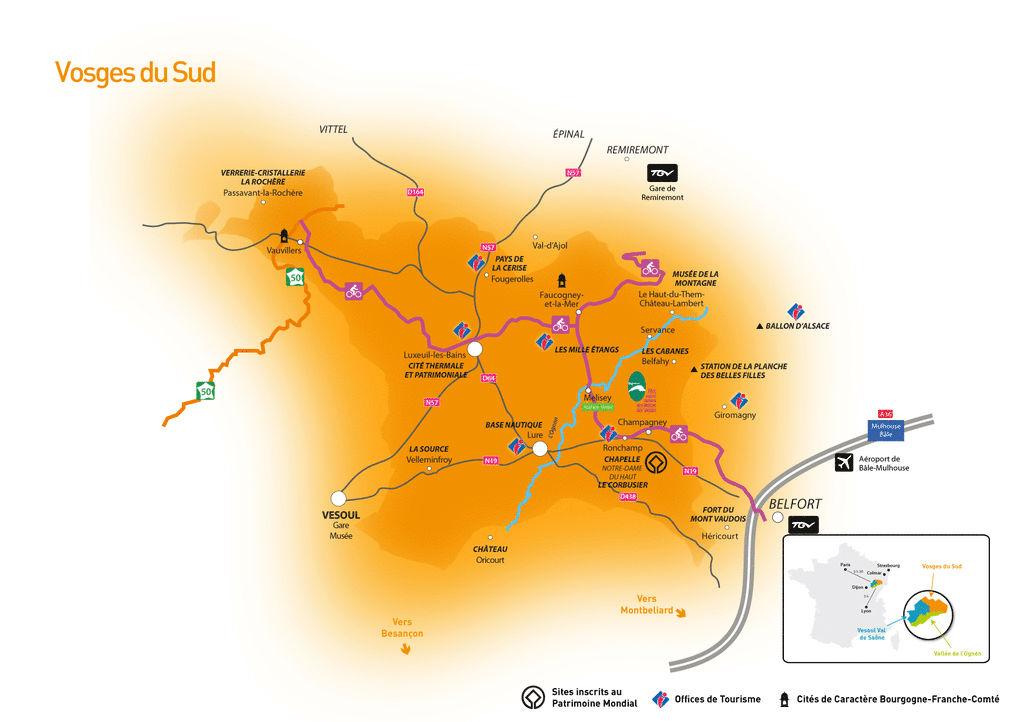 Carte Vosges du sud